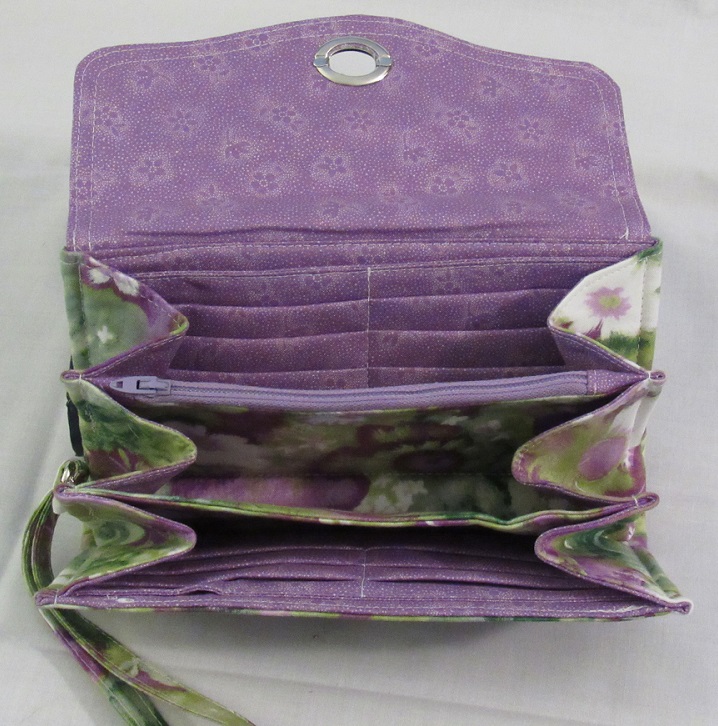 Purple and Green Necessary Clutch Wallet Gabberdoodle Designs