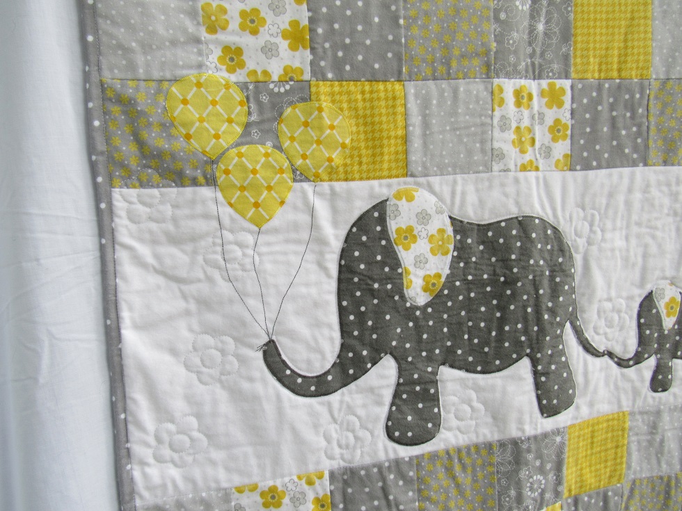 Elephant Quilt Fabric – Baby Boy Fabric